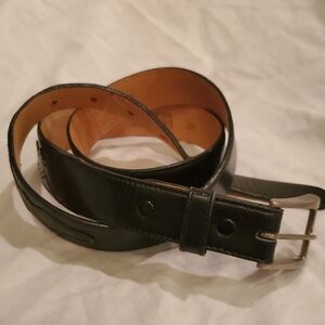 Dan Post Men's Black Leather Belt Size 40 Tapered End Style DP818 Made in USA